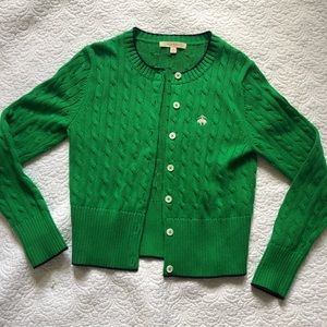 Brooks Brothers Kelly Green Wool Cardigan